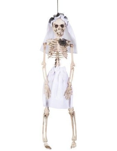 Squelette de fiancée (41 cm) - de haute qualité, idéal pour le carnaval, les fêtes à thème et les événements spéciaux